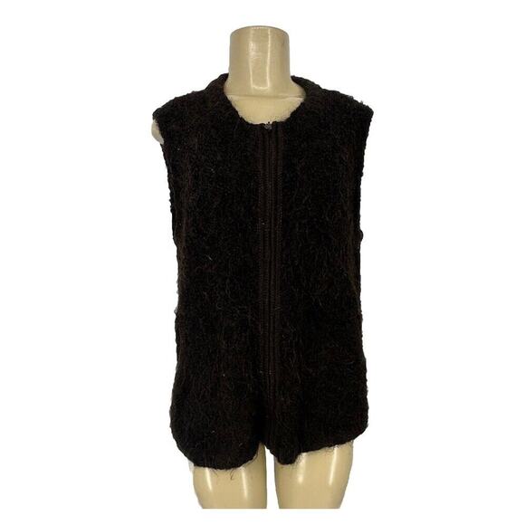 Tabask Medium Women ZIP Up Handmade Peruvian Alpaca Blend Sweater Cardigan 2-4 - Picture 1 of 9